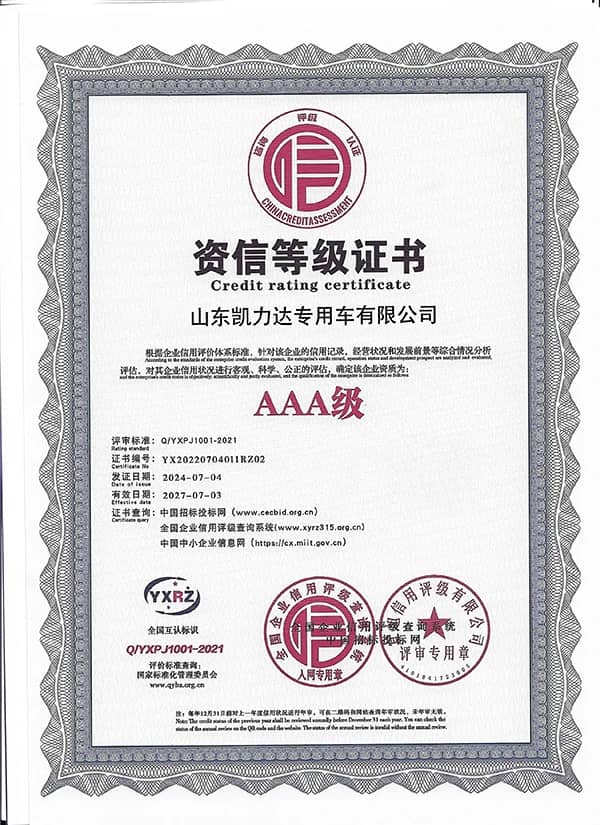 Kales Certificate of Contractual Reliability and Good Faith