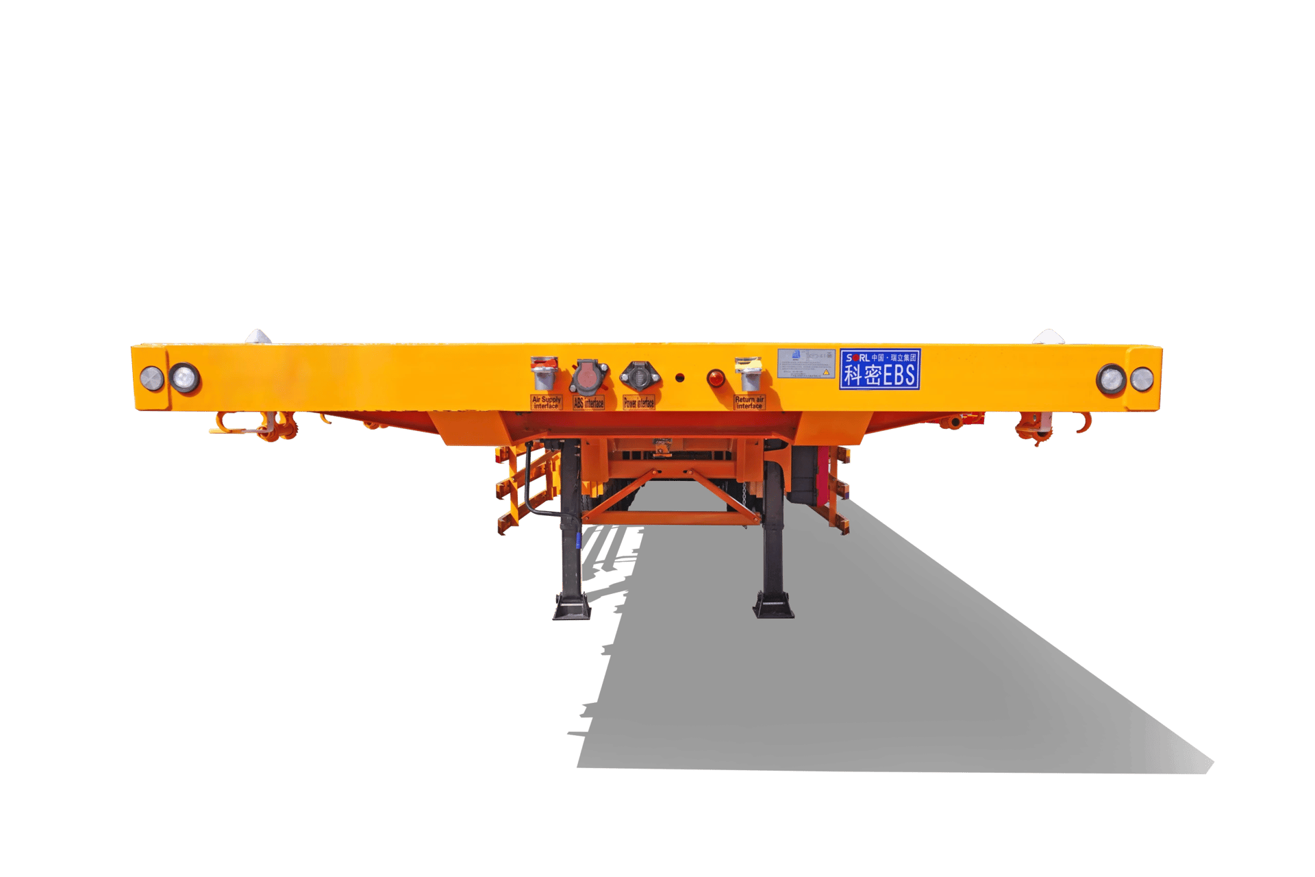 3 Axles Platform Flatbed Container Semi-Trailer for sale