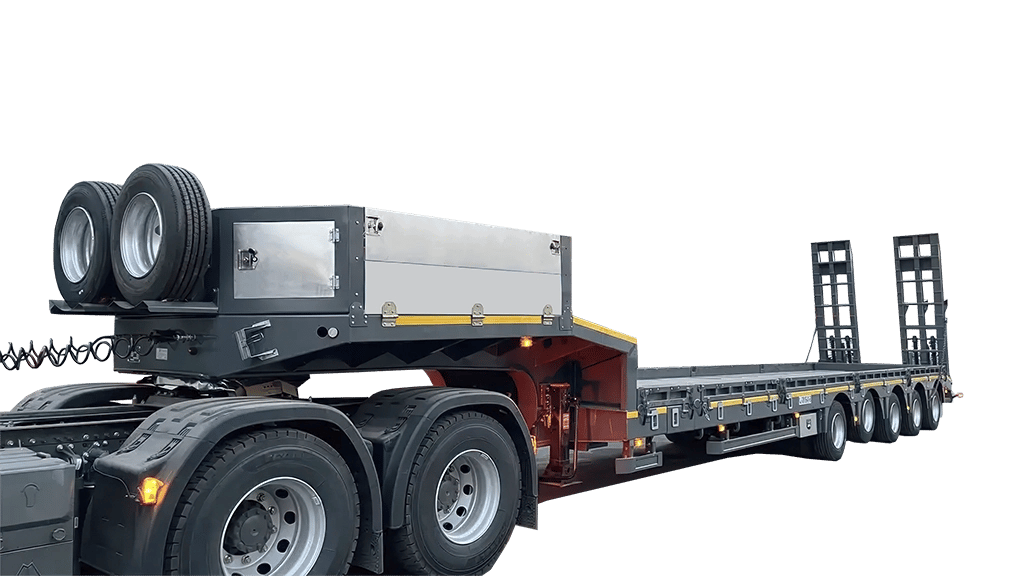 5 Axles 60 Tons Lowbed Lowboy Drop Deck semi-Trailer-01