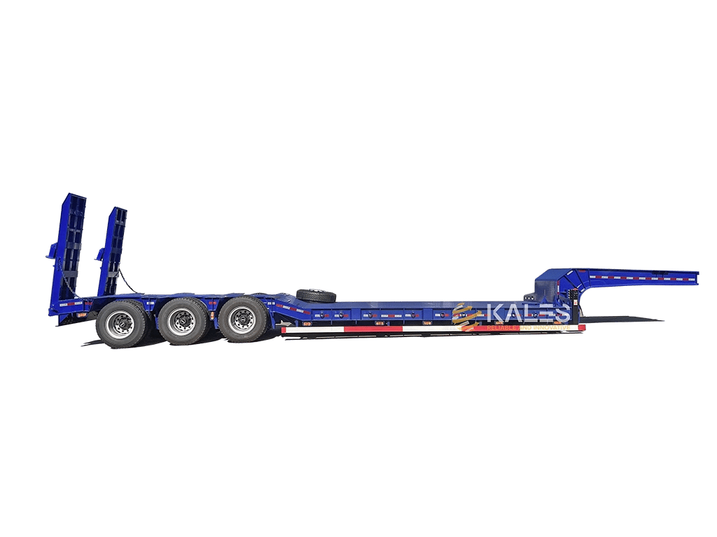 50T-Low-bed-semi-trailer-with-ladder-lowboy-for-excavator-loader-bulldozer-and-other-heavy-machinery low price