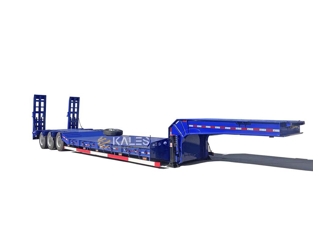 50T-Low-bed-semi-trailer-with-ladder-lowboy-for-excavator-loader-bulldozer-and-other-heavy-machinery low price