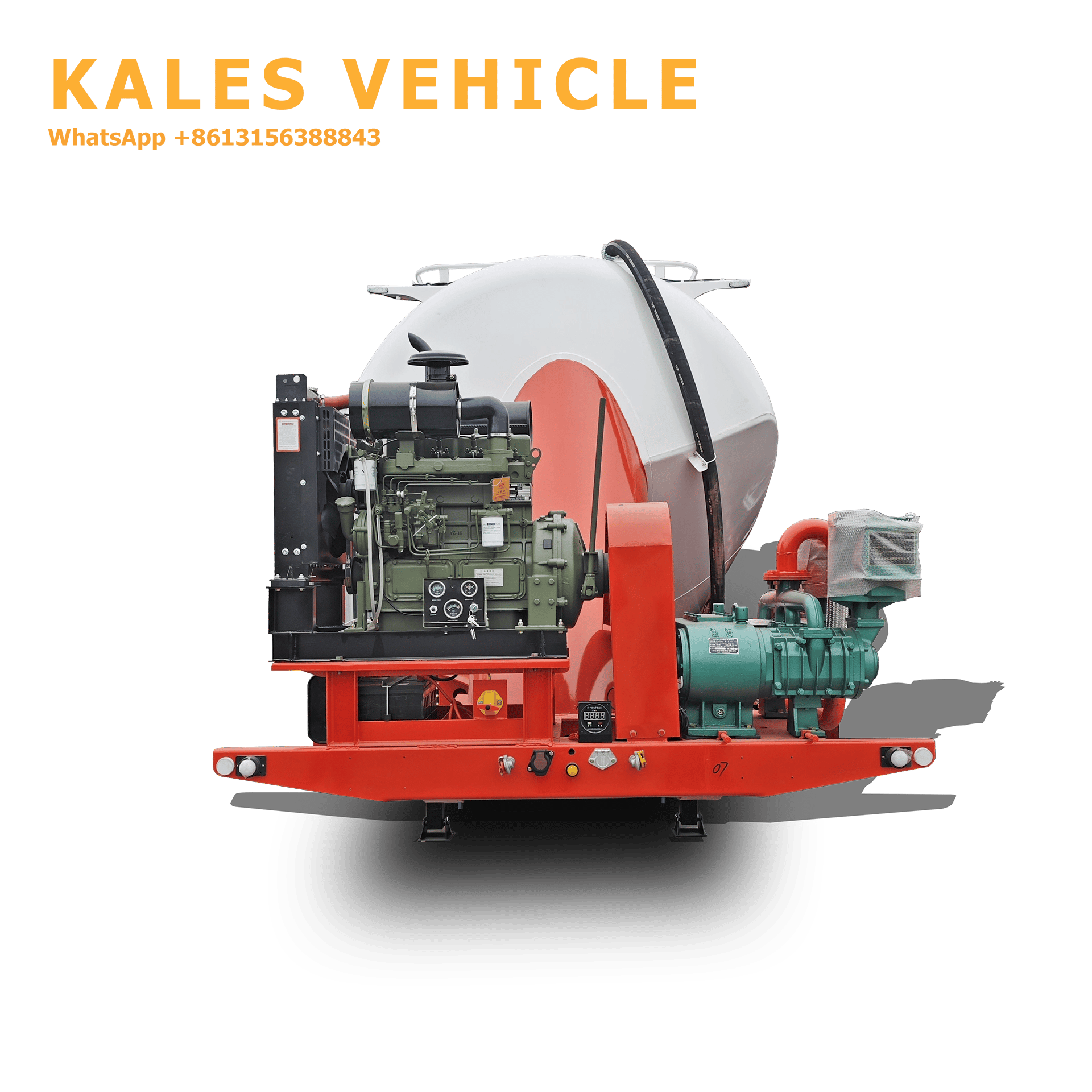 4-Compartment 58m³ Powder Tanker trailer 58CBM Bulk Powder Transport trailer for sale