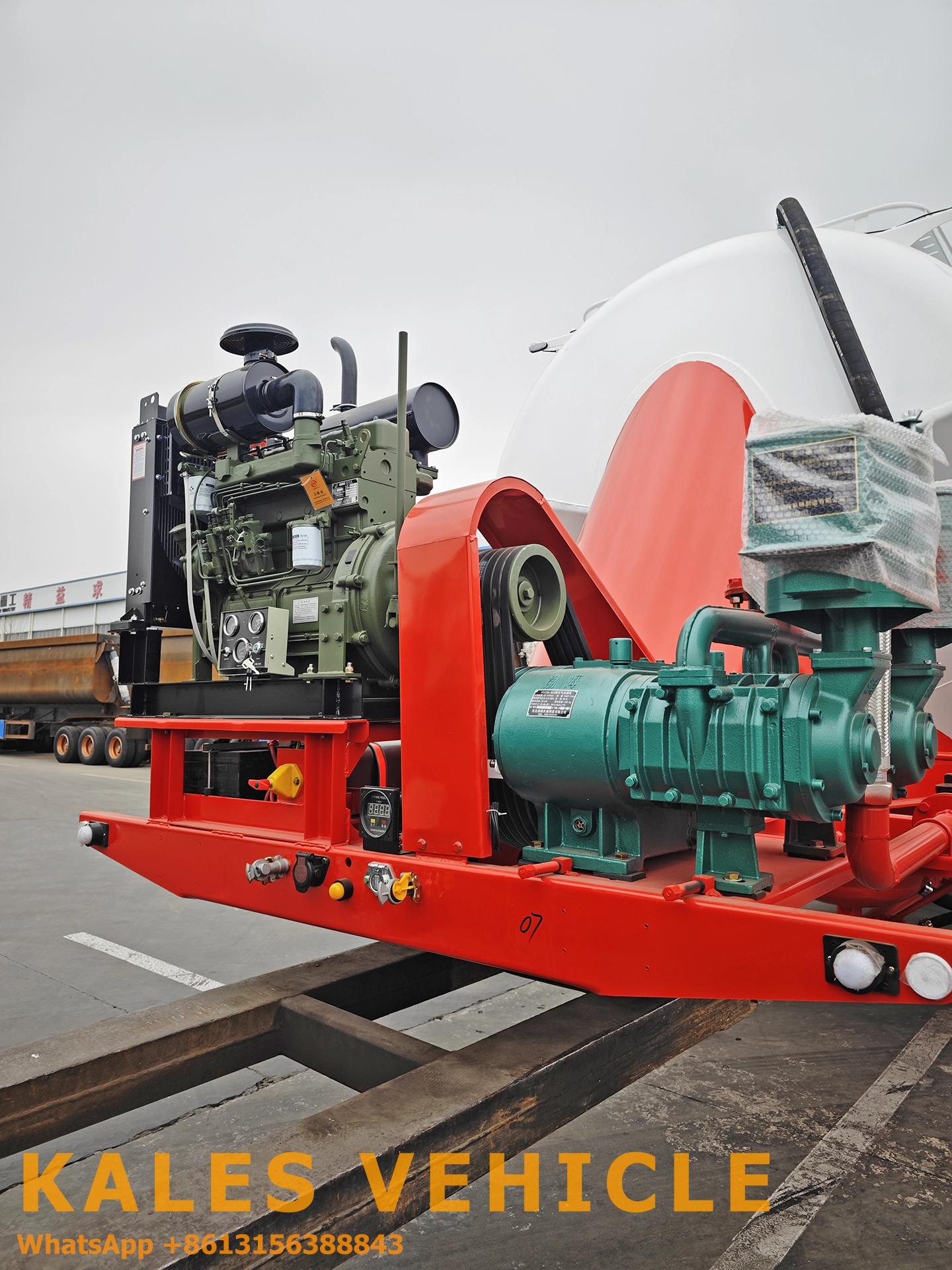 4-Compartment 58m³ Powder Tanker trailer 58CBM Bulk Powder Transport trailer for sale