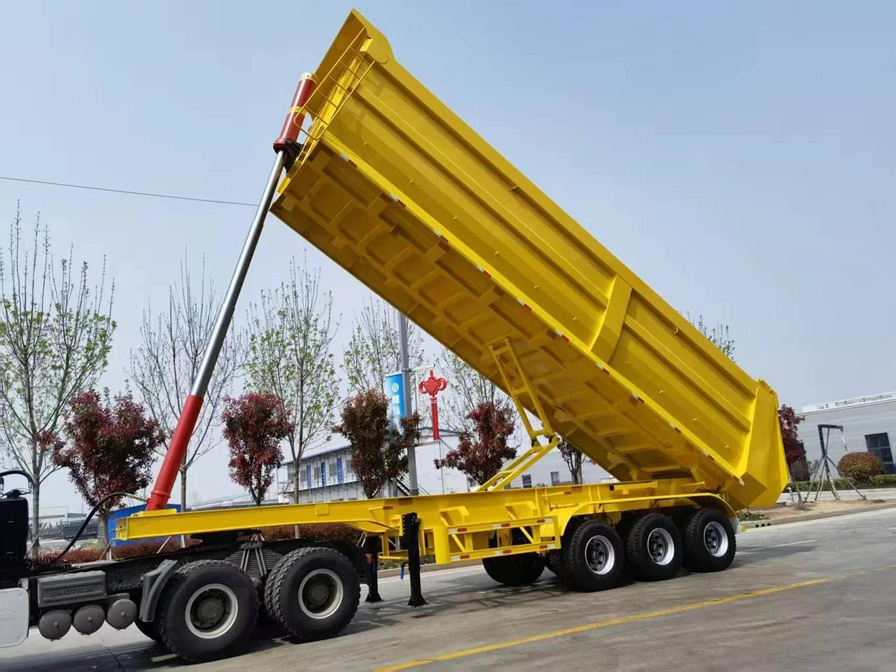 Kales rear dump trailer with front telescopic cylinder extended