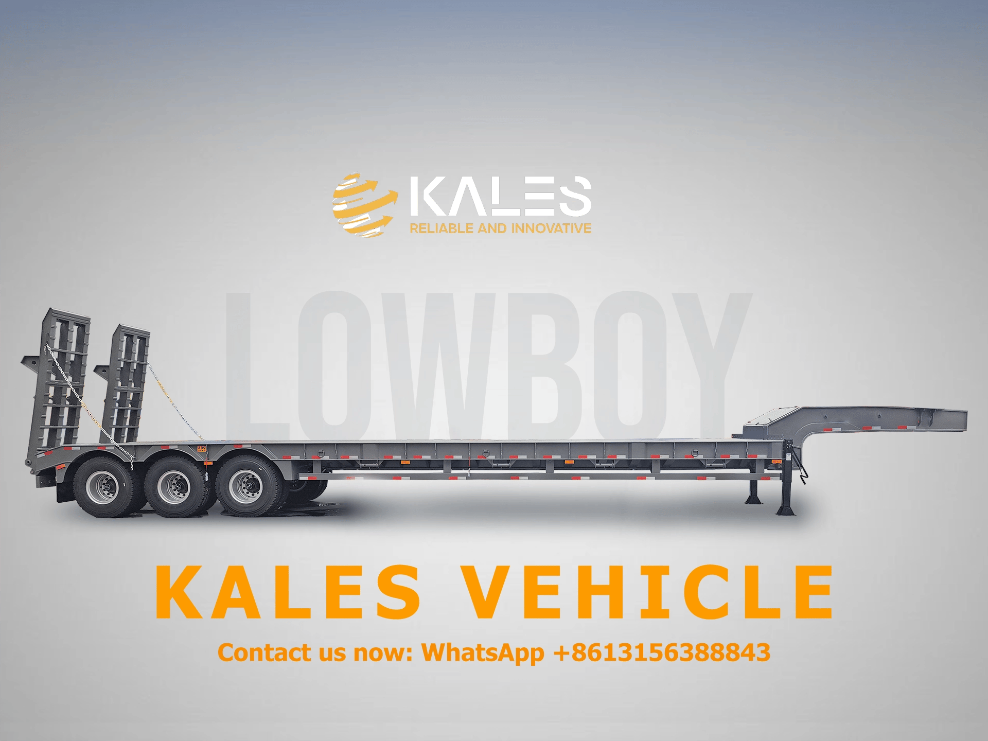 80-Ton Lowbed Semi Trailer – Heavy-Duty 3-Axle Lowboy for Excavator, Mining & Wind Equipment Transport