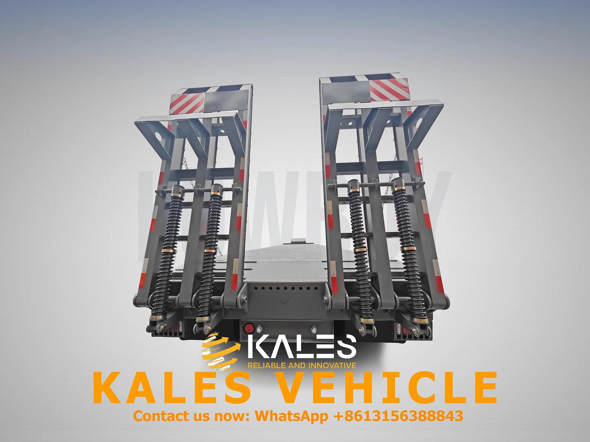 80-Ton Lowbed Semi Trailer – Heavy-Duty 3-Axle Lowboy for Excavator, Mining & Wind Equipment Transport