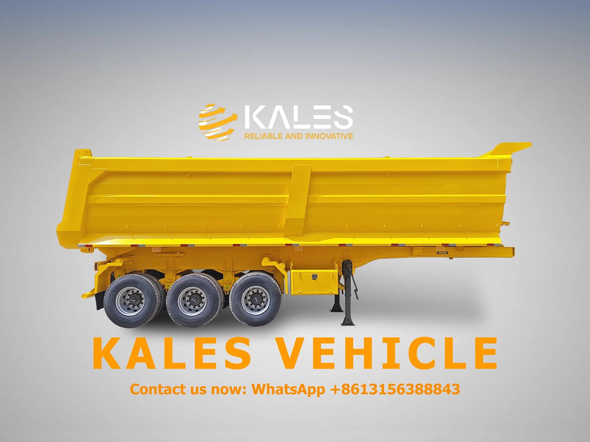 80-Ton U-Shape Rear Dump Semi Trailer – HYVA Cylinder, FUWA/BPW Axles | Kales Truck