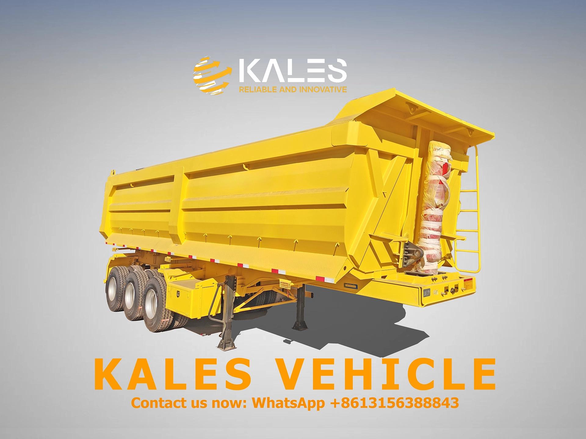 80-Ton U-Shape Rear Dump Semi Trailer – HYVA Cylinder, FUWA/BPW Axles | Kales Truck