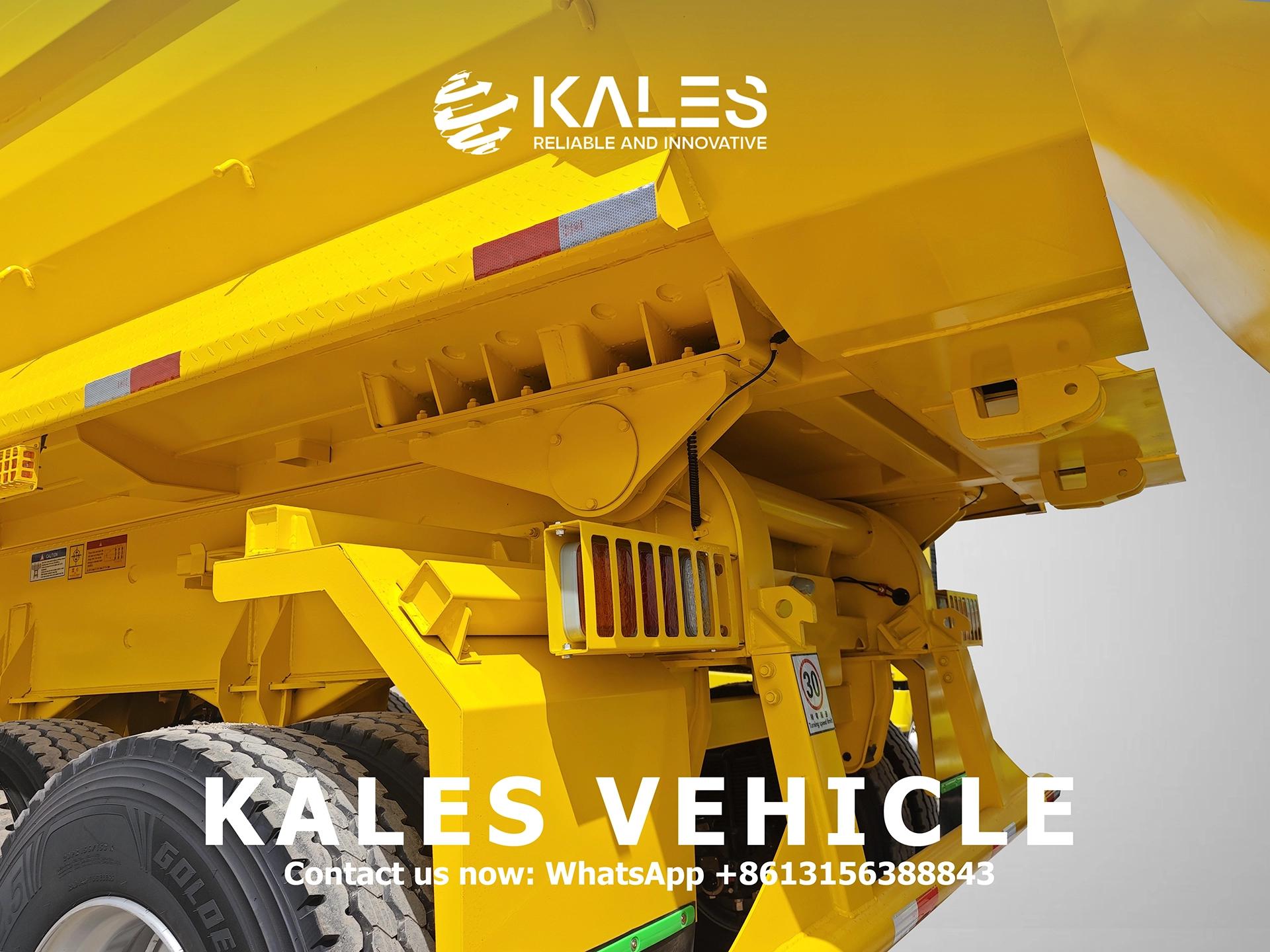 80-Ton U-Shape Rear Dump Semi Trailer – HYVA Cylinder, FUWA/BPW Axles | Kales Truck