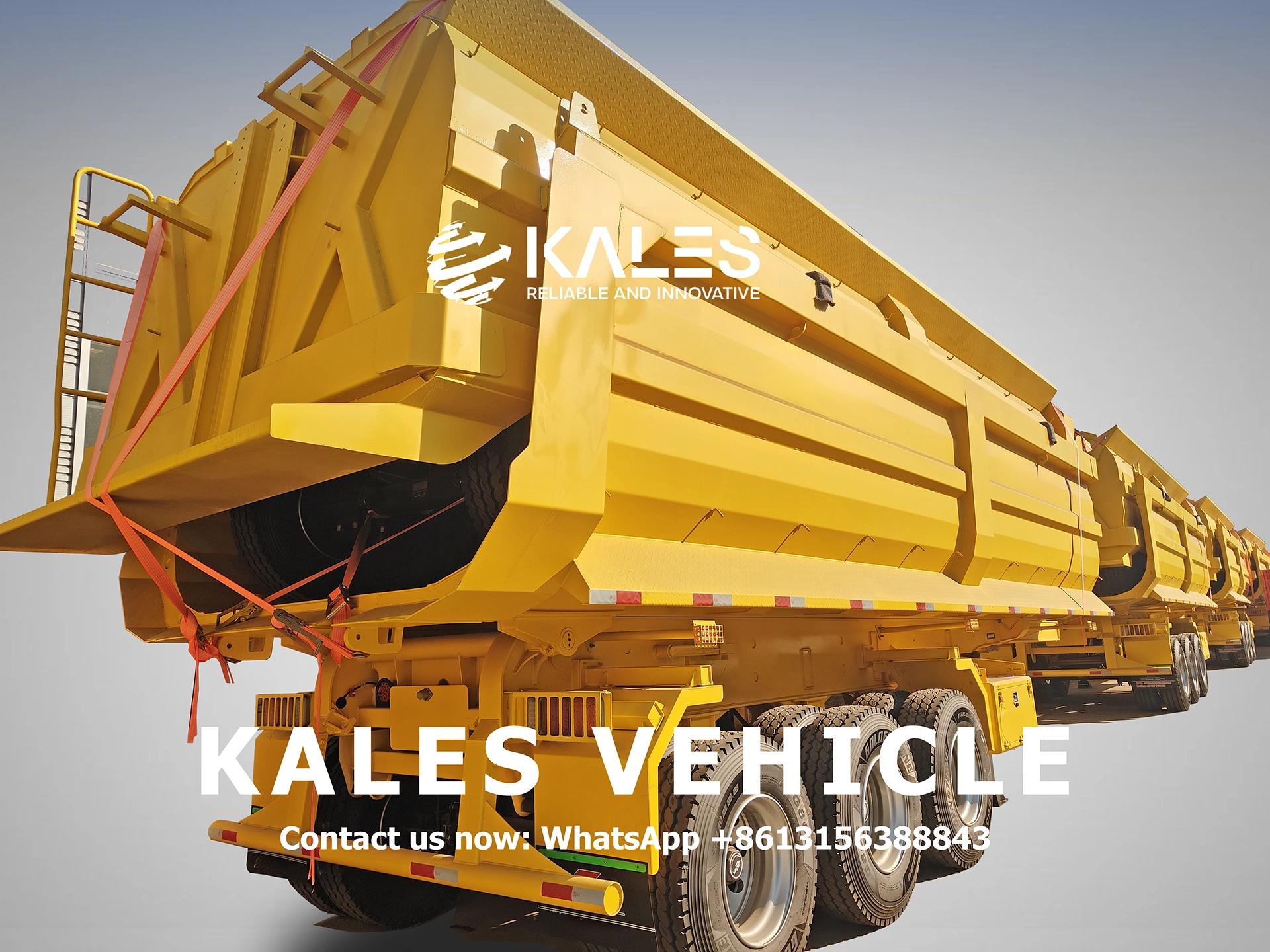 80-Ton U-Shape Rear Dump Semi Trailer – HYVA Cylinder, FUWA/BPW Axles | Kales Truck