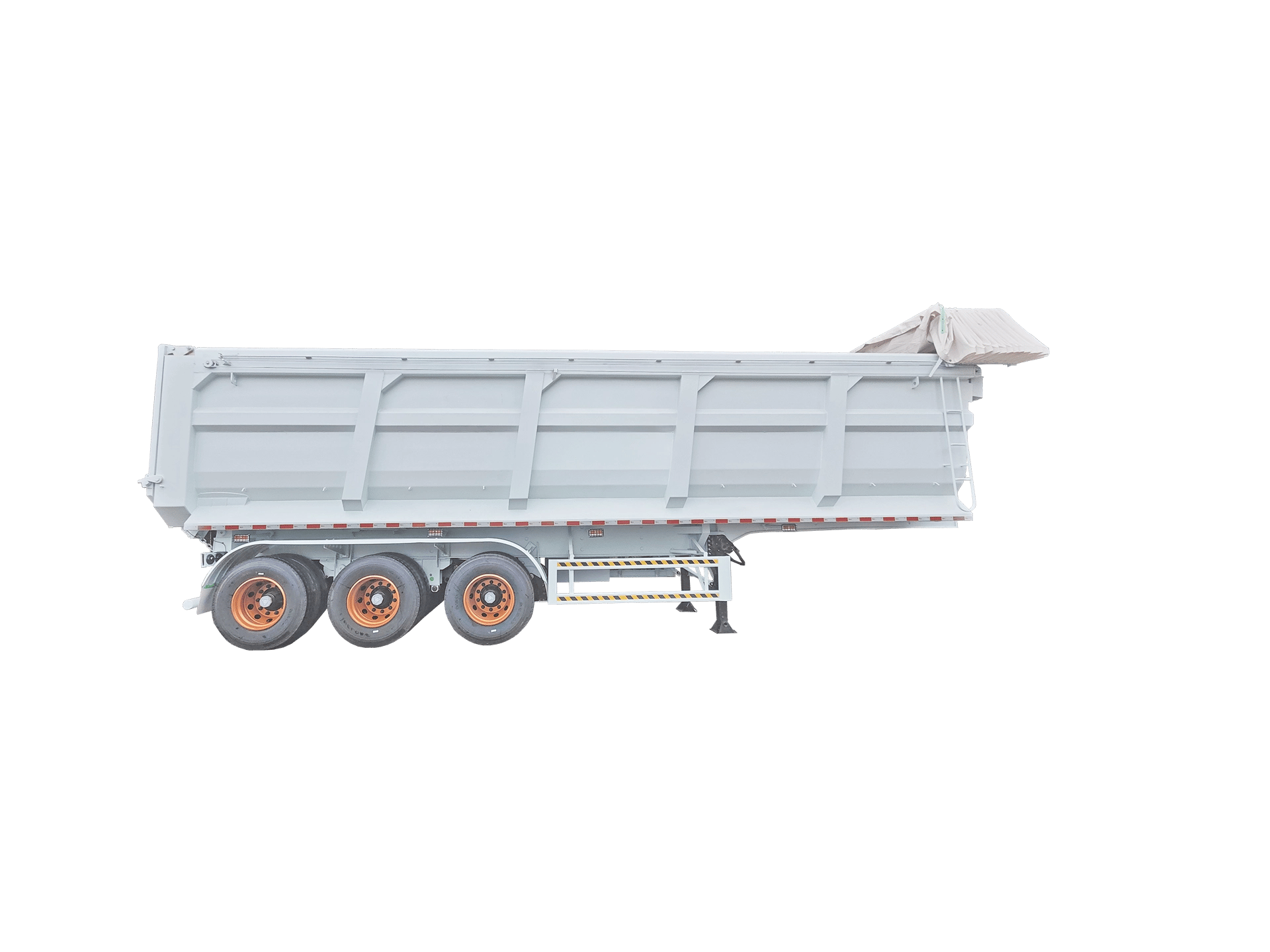 80-ton rear dump semi trailer for sand and coal transport
