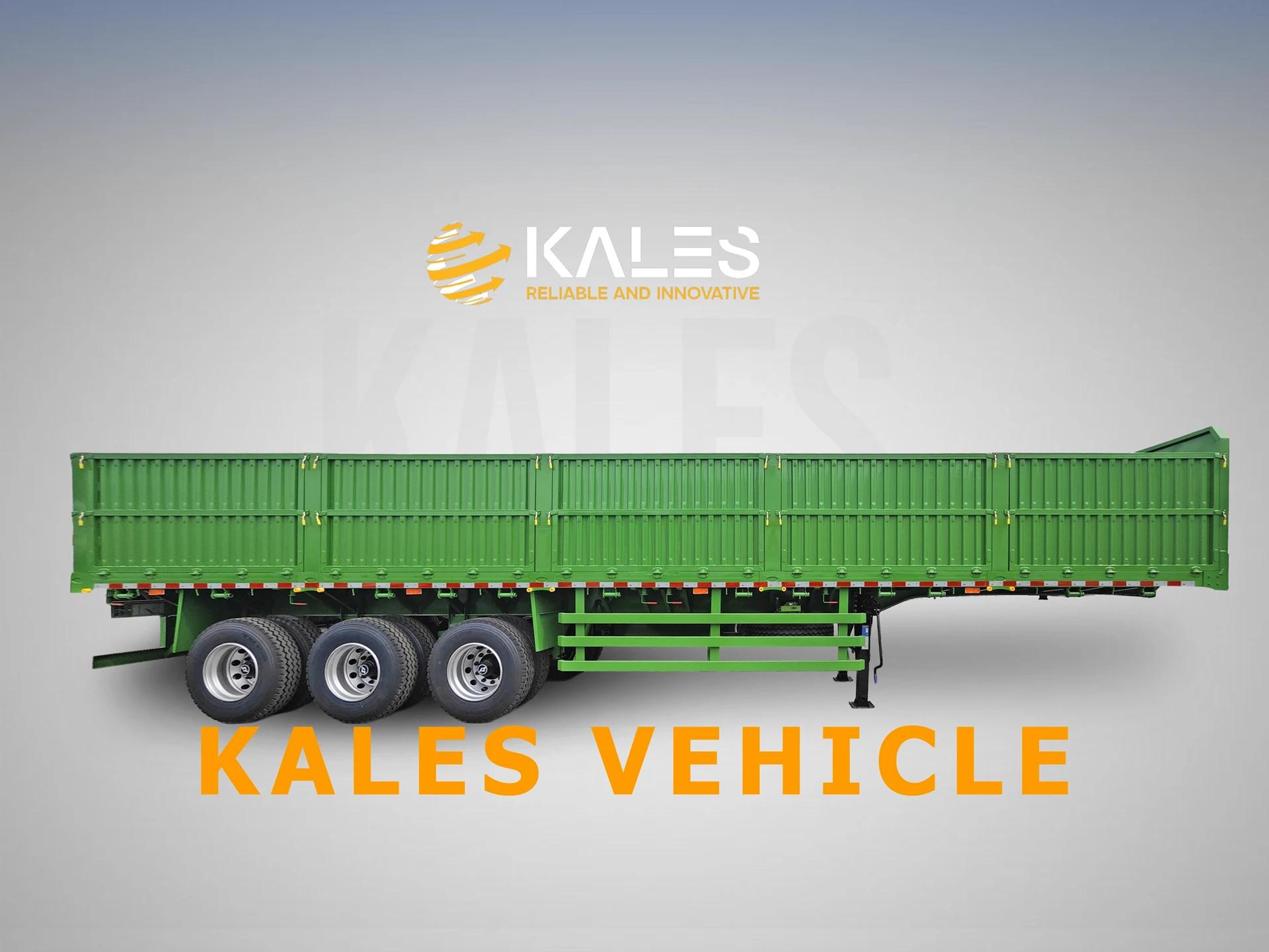 Full side profile of a 60 ton capacity side wall semi trailer designed specifically for the African market