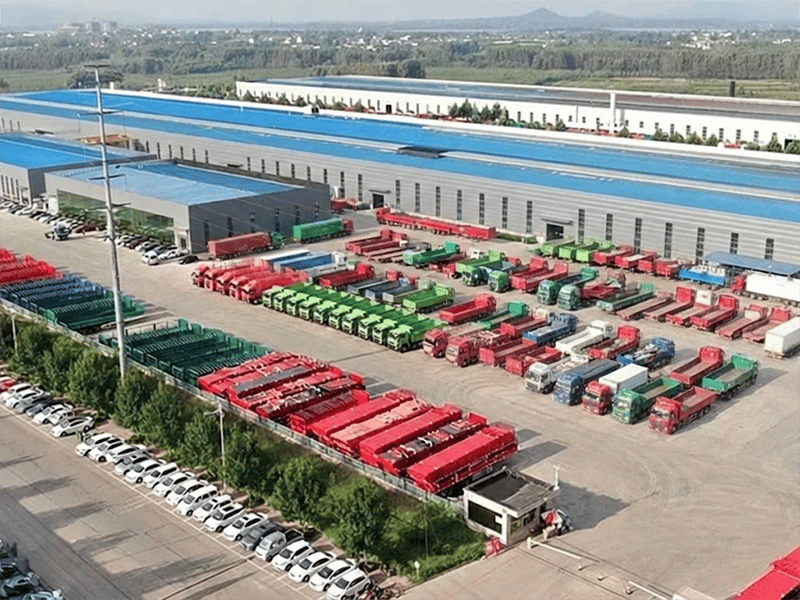 Aerial view of Kales Vehicle Co., Ltd. factory in Liangshan, Shandong, China