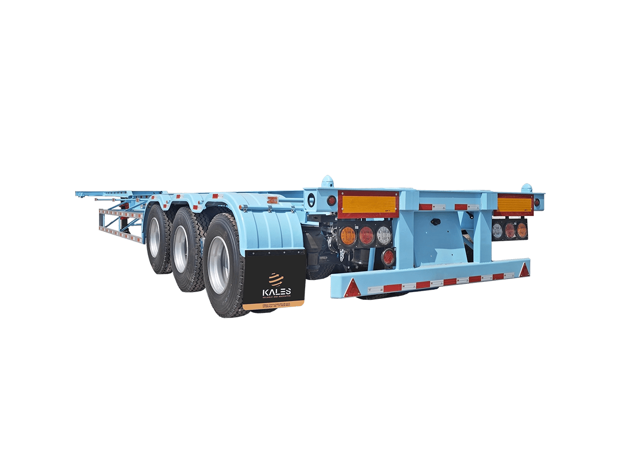 Kales 40ft refrigerated skeleton trailer with T700L high-strength steel lightweight frame and robotic welding for 4.8T tare weight