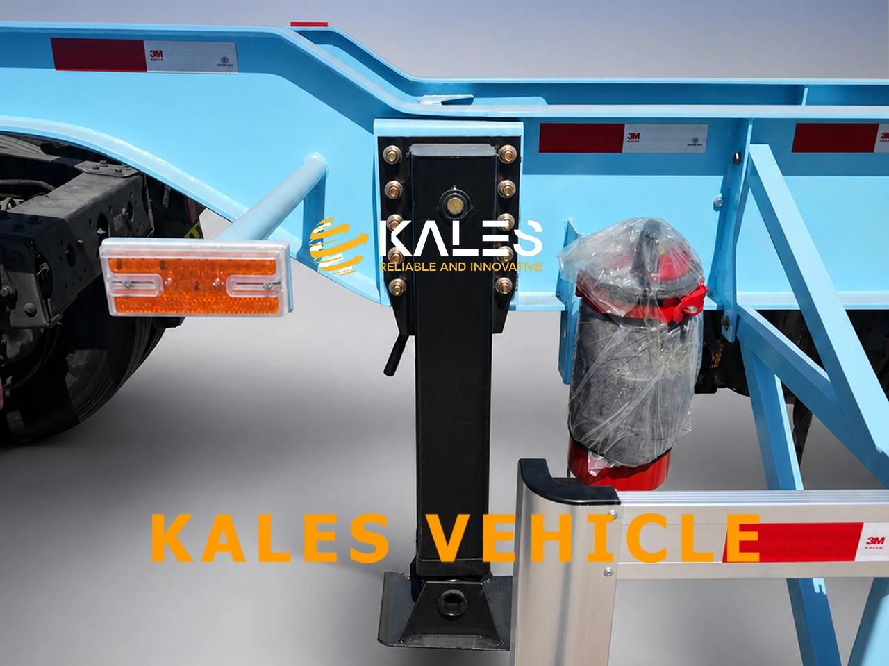 JOST landing gear and fire extinguisher mount on refrigerated container chassis