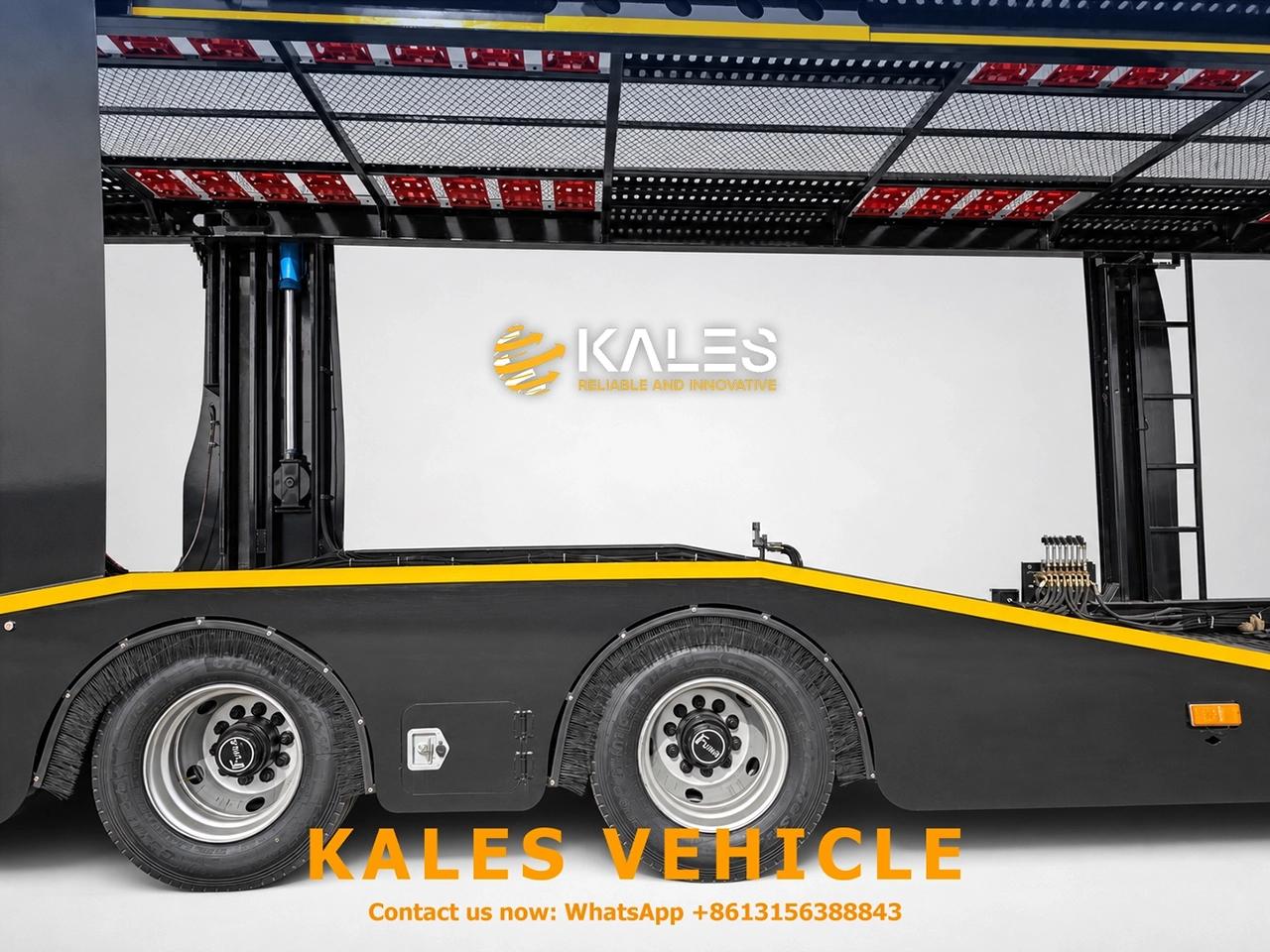Kales car carrier trailer 235 Linglong all-steel tyre close-up
