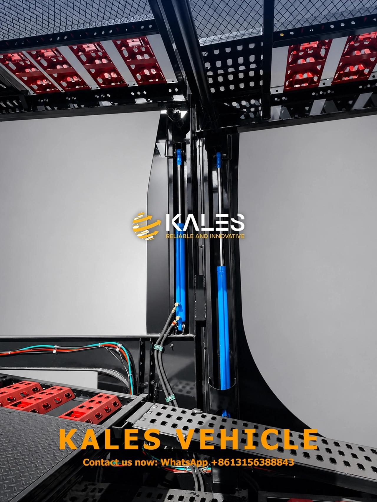 Kales car carrier trailer high-strength pillar and hydraulic lifting device