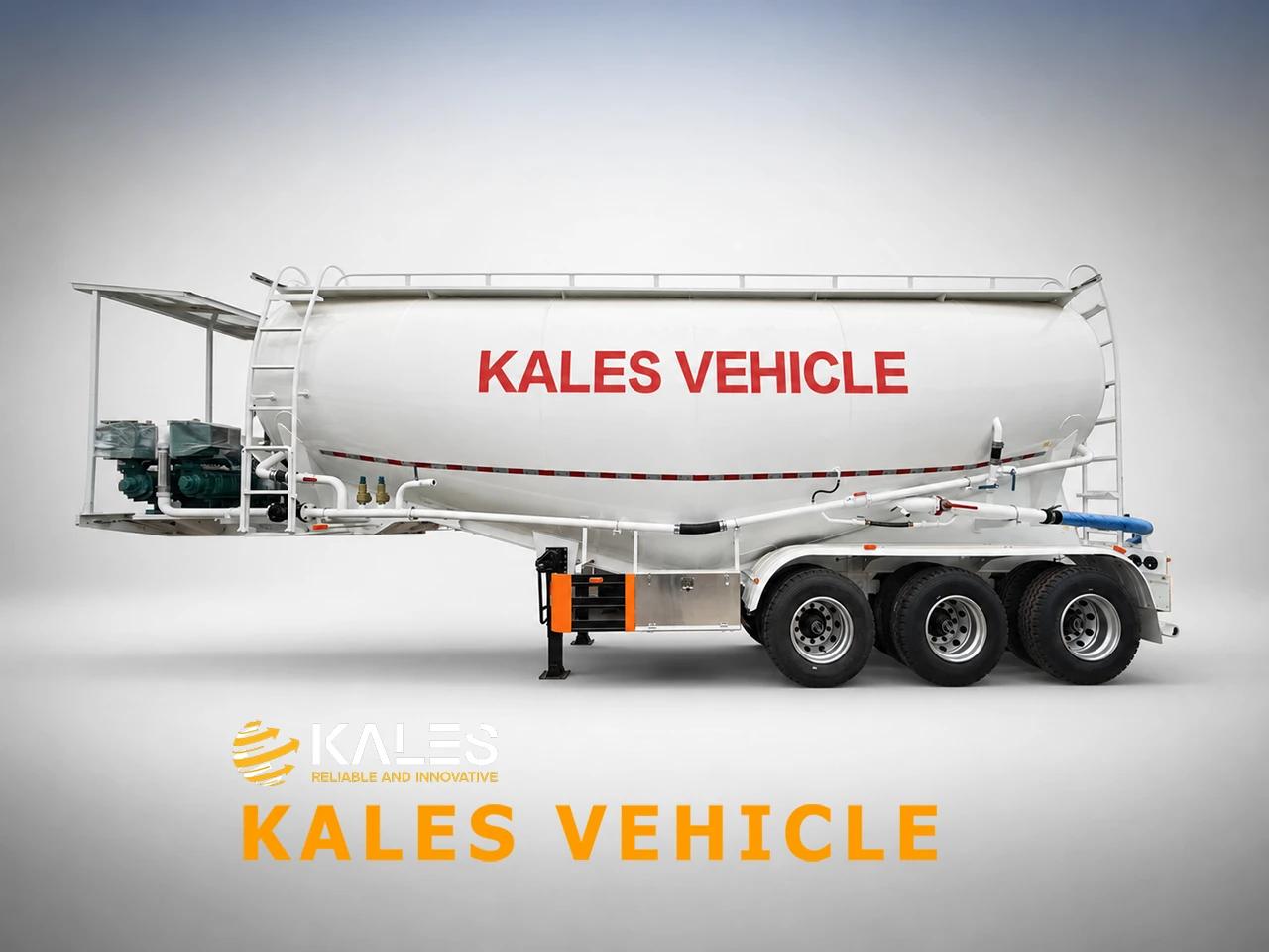Cement bulker trailer streamlined tank and side toolbox