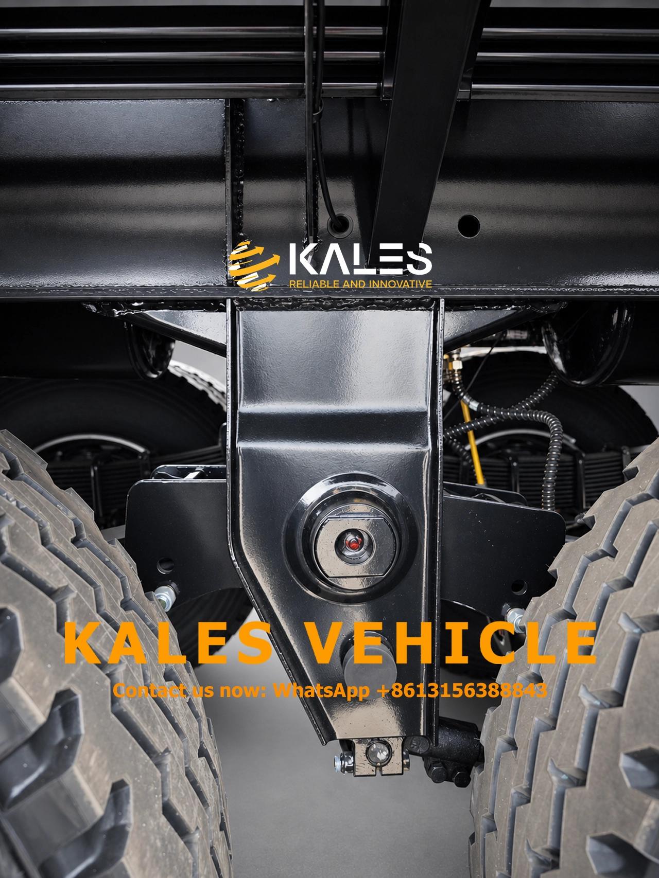 Close-up of reinforced suspension components on an asphalt tanker semi trailer