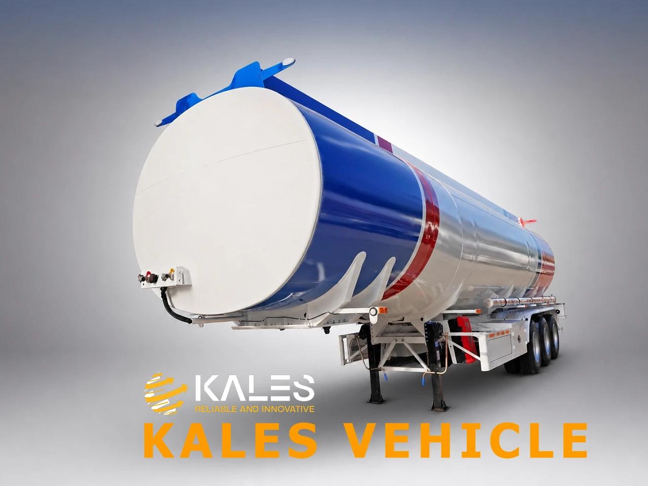 Front quarter view of a 45,000L split-type oil tanker with marker lights and side guard
