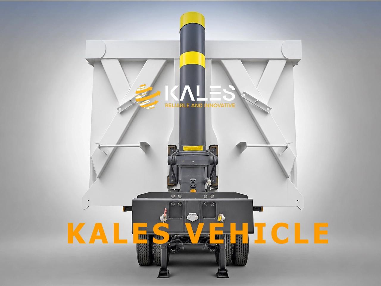 Hyva FC hydraulic cylinder front view on a Kales mining tipper