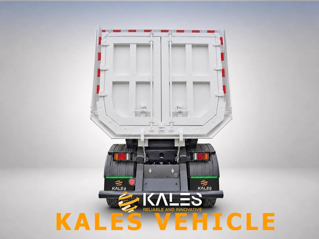 Dual-mode rear door opening mechanism on a Kales U-shape tipper