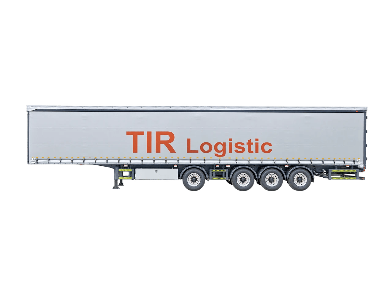 Kales 120m³ 4-axle 17.5m curtain-side semi-trailer side view for Central Asian cross-border high-cube logistics