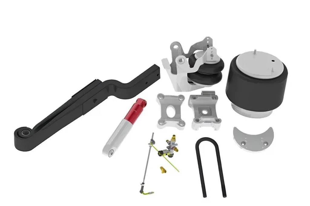 Système de suspension pneumatique ajustable à la manière allemande de Kales pour semi-remorque