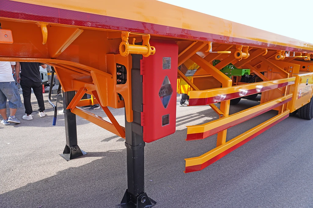 3 Axles Platform Flatbed Container Semi Trailer 05