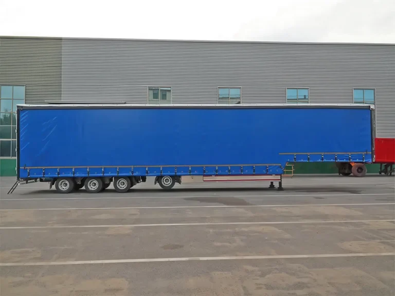 Kales 55 Ft Curtainside semi-trailer 16M dryvan transport trailer sell at low prices
