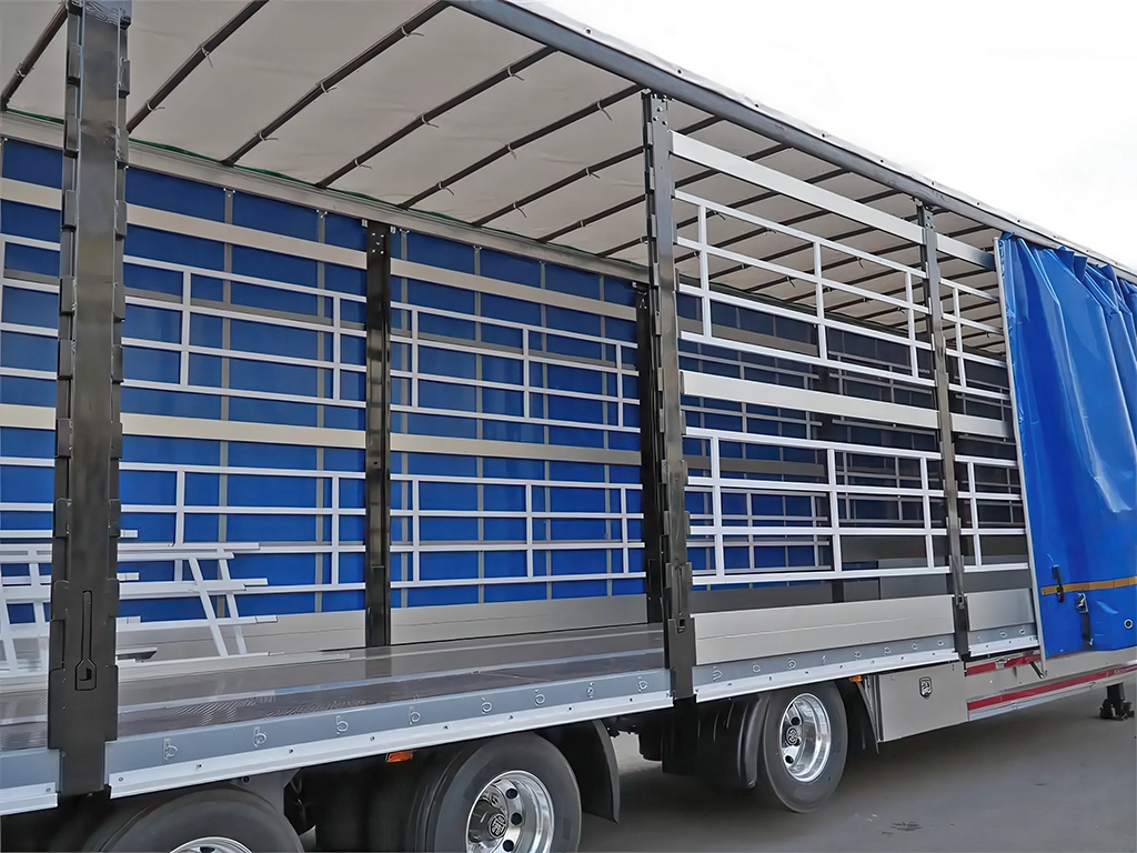 Kales 55 Ft Curtainside semi-trailer 16M dryvan transport trailer sell at low prices
