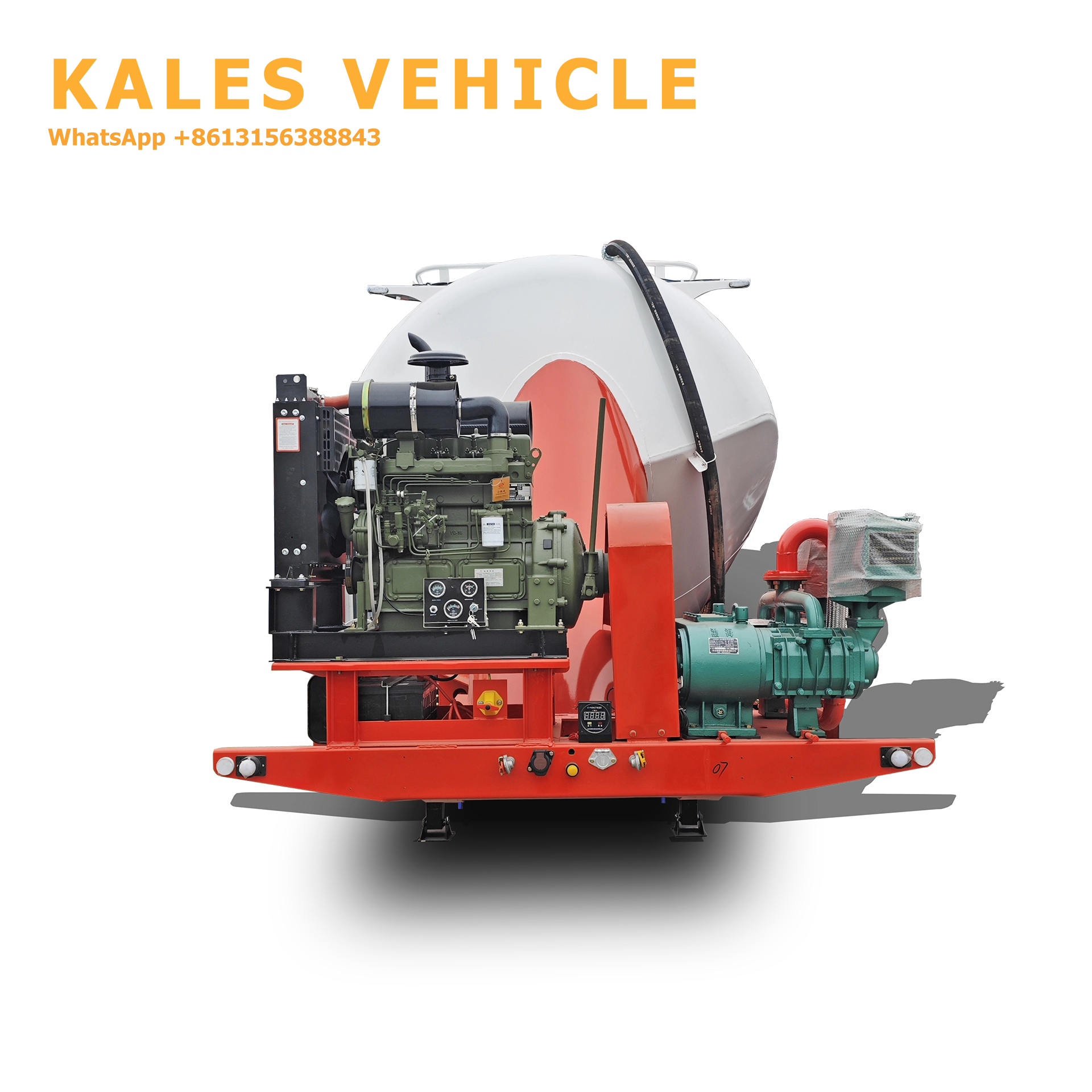 4-Compartment 58m³ Powder Tanker trailer 58CBM Bulk Powder Transport trailer for sale