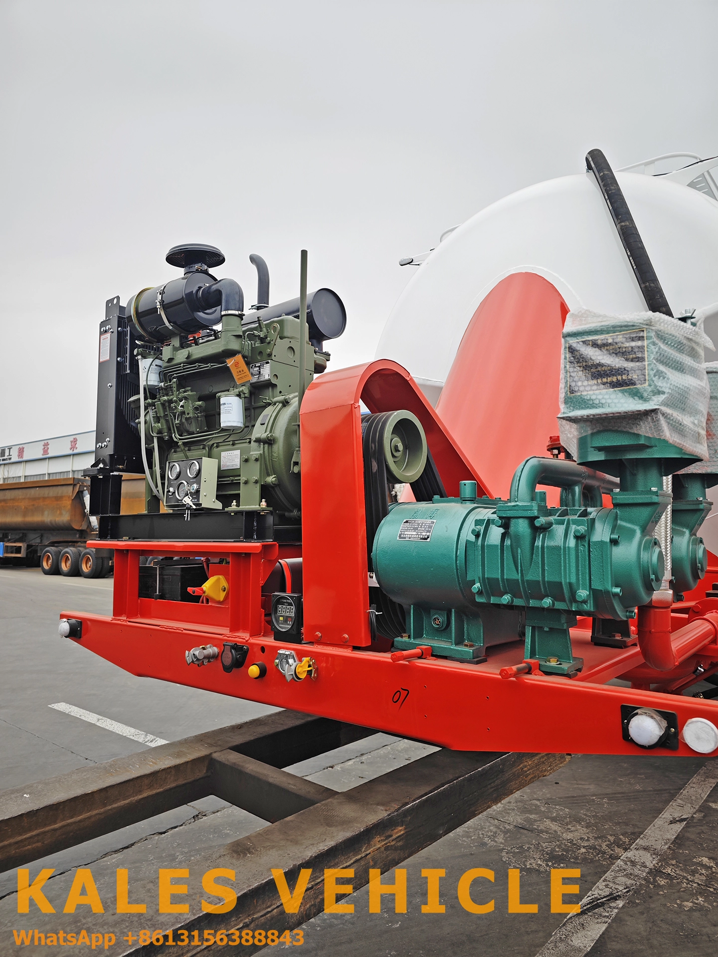 4-Compartment 58m³ Powder Tanker trailer 58CBM Bulk Powder Transport trailer for sale