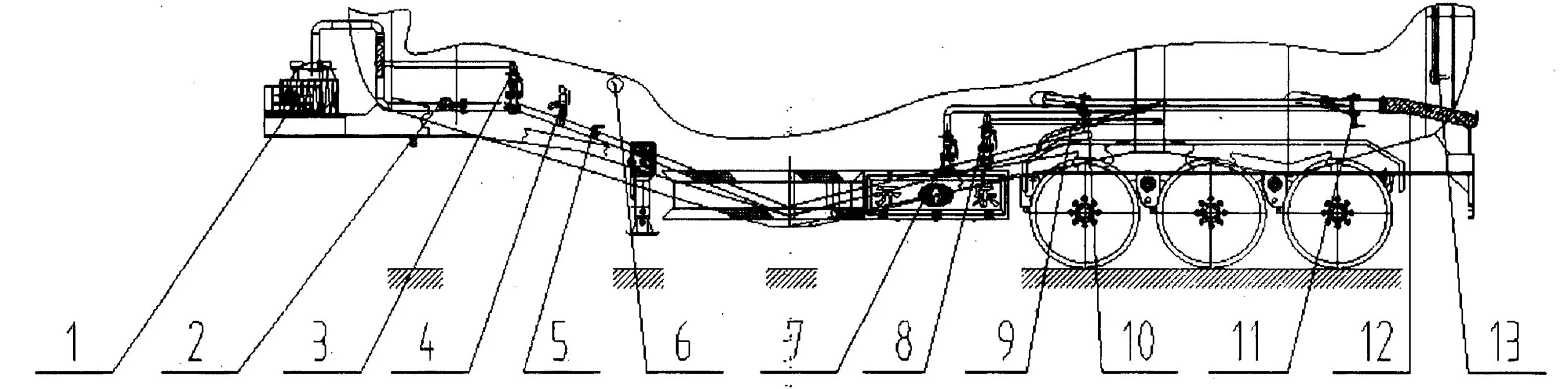 Schéma système pneumatique citerne ciment compresseur vannes