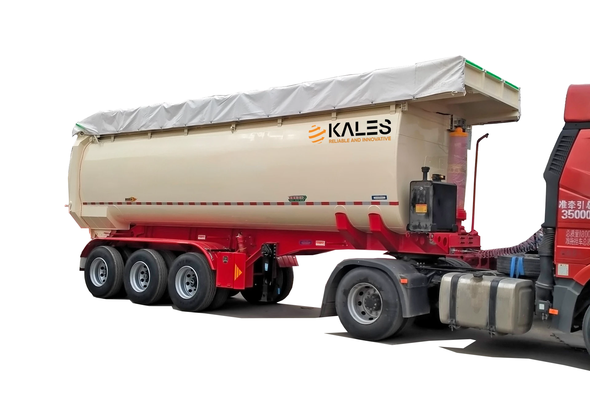 Semi-remorque citerne basculante vrac alimentaire