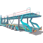 Kales 4-Axle Hydraulic Folding Arm Car Carrier Semi Trailer featured view for efficient vehicle transport.