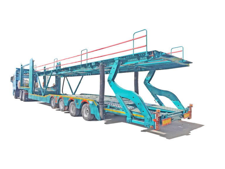 Kales 4-Axle Hydraulic Folding Arm Car Carrier Semi Trailer featured view for efficient vehicle transport.