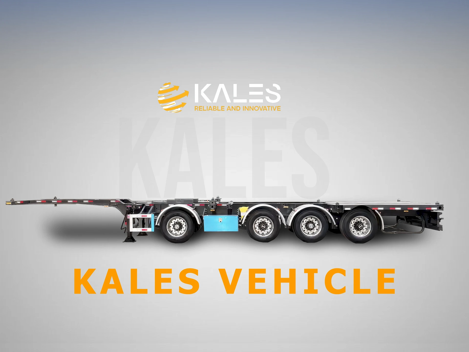 Kales 4 axle 12m skeleton trailer with European standard design and aluminum wheels