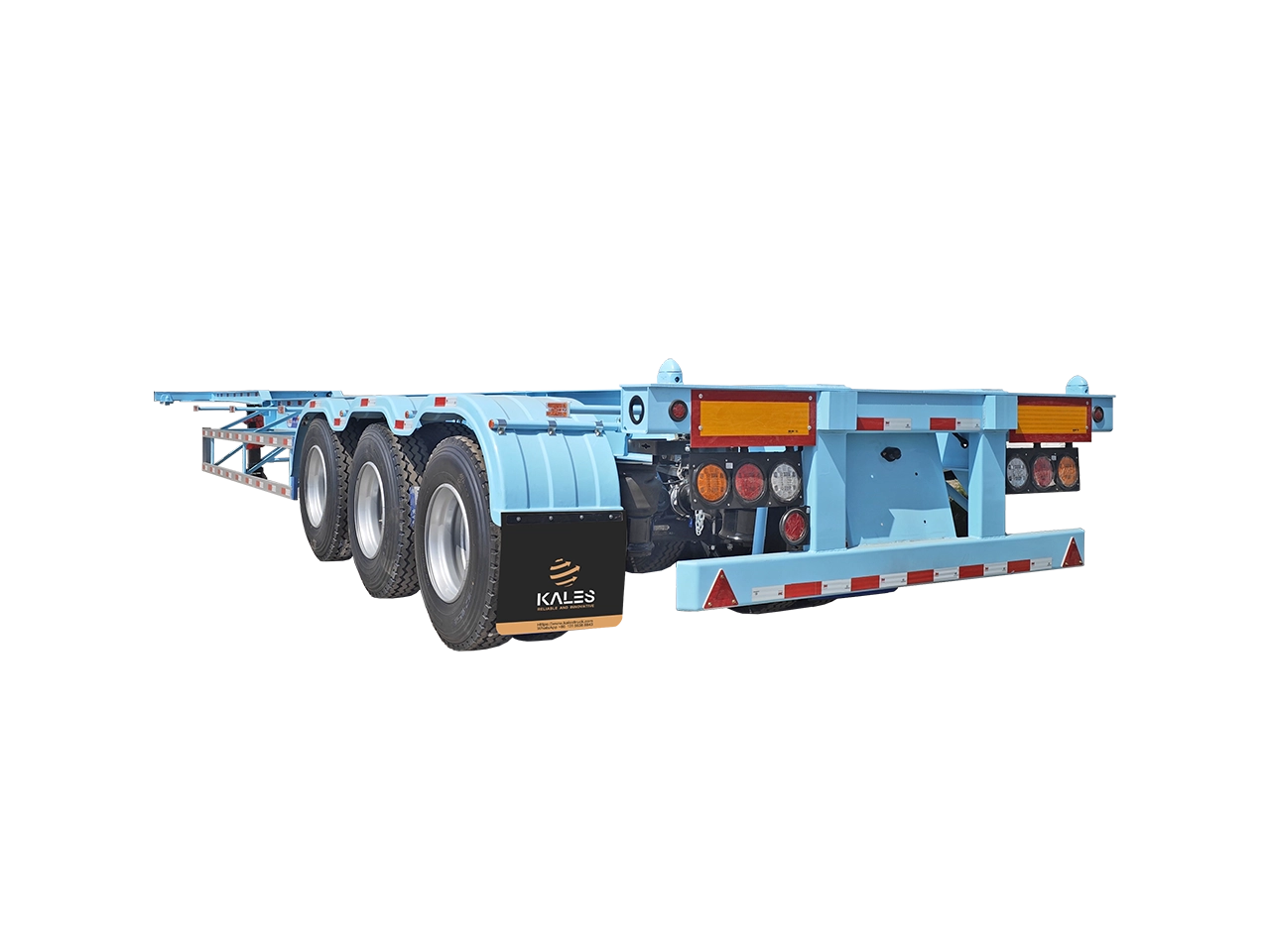 Kales 40ft refrigerated skeleton trailer with T700L high-strength steel lightweight frame and robotic welding for 4.8T tare weight