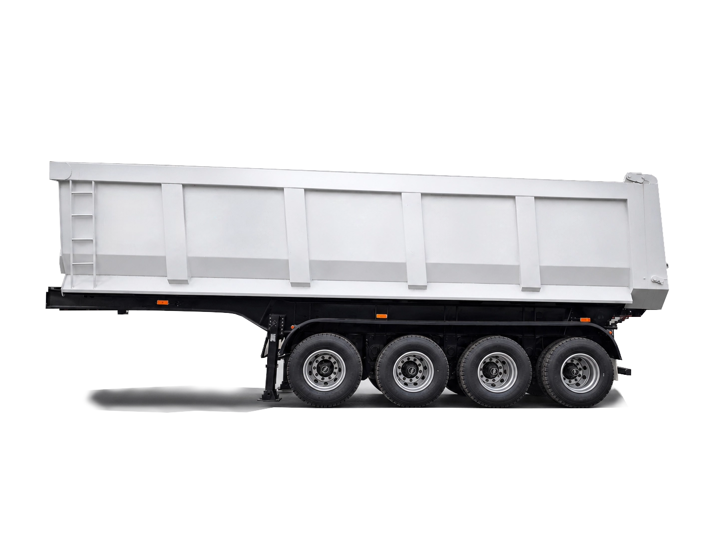 Kales 4 axle 80 ton U-shape tipper trailer for African mining and quarry haulage