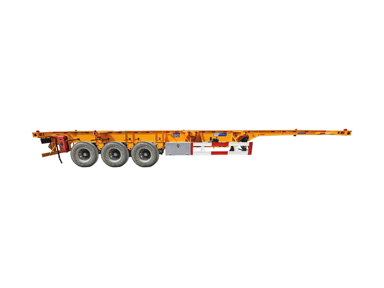 Kales hazmat container trailer for East Africa with ISO tank on reinforced T700L chassis at Dar es Salaam port