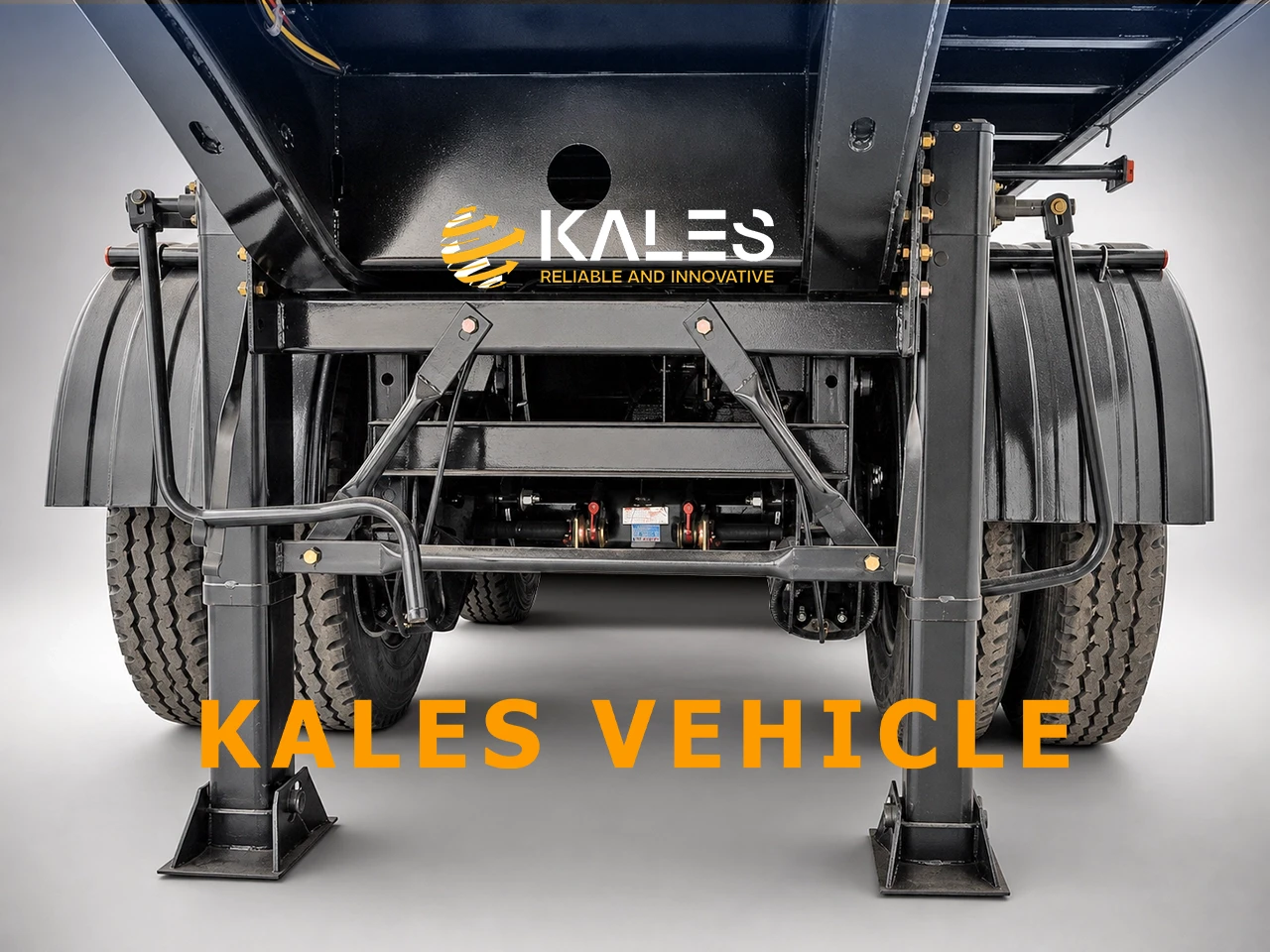 JOST 28 tonne landing gear with reinforced mounting on a Kales trailer