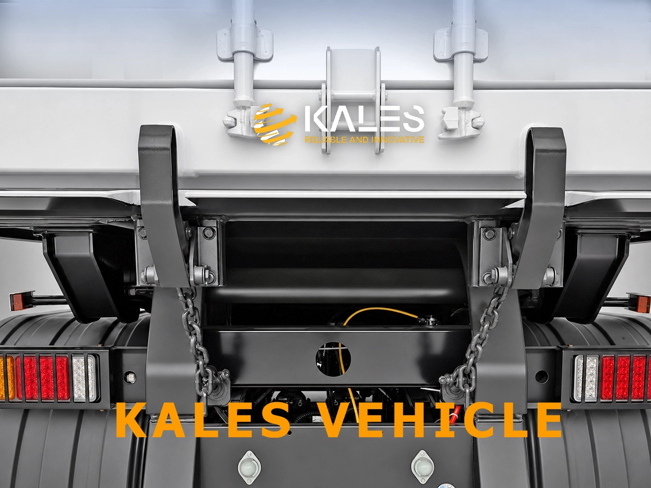 Automatic tailgate locking and opening mechanism on a Kales mining tipper